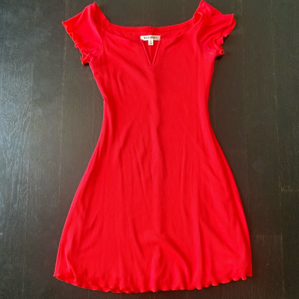 Wild Honey Red Tshirt dress. Size medium